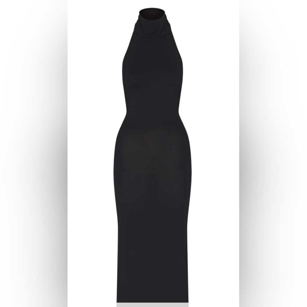 SKIMS smooth lounge low back halter dress